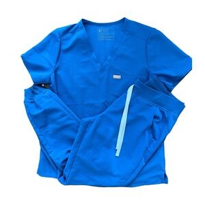 Figs Zamora jogger scrub SET royal blue medium
